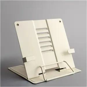 책꽂이 및 금속 고정 클립 접이식 독서 6개의 조절 가능한 각도로 요리책 태블릿 교재용 8.3 x 7.7 인치