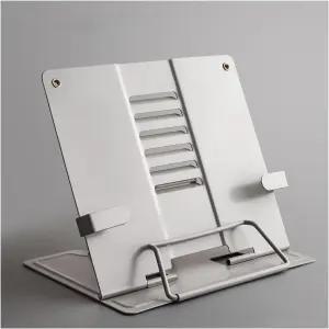 Yuidaaavzz 책꽂이 금속 고정 클립 접이식 독서 6개의 조절 가능한 각도로 요리책 태블릿 교재용 8.3 x 7.7