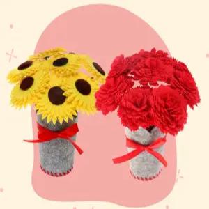 꽃 화분 만들기 카네이션 해바라기 DIY 어버이날 스승의날 미술수업 어린이집 유치원 교구 재료 인테리어