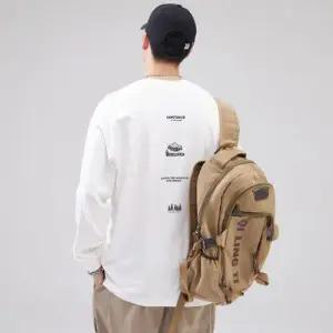 남친 가을 캐주얼 라운드넥티 순면 긴팔 티 빅사이즈 빈지 프린트 셔츠 패피1