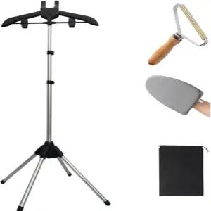 다림질 장갑으로 옷을 찌는 옷걸이 찜기 선반 다리미 스탠드 360 회전 접이식 행거 홀더 홈 호텔 RV 여행용