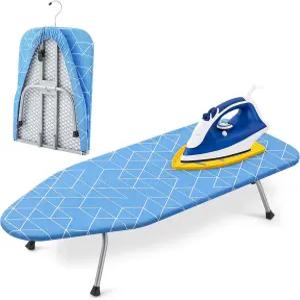 천풀 미니 다림질 보드 테이블탑 32인치 x12인치 접이식 실리콘 다리미 받침대 패드 후크 작은 공간을 위한