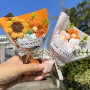 쁘띠 PA 추천 발렌타인데이 선물 입학식 꽃다발 니트꽃 귀여운 졸업식 뜨개꽃 인기