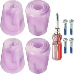 드라이버 롤러 스케이트 액세서리 교체용 퍼플 스토퍼 스톱 82A 파티킬 브레이크 토 2쌍 고무 화이트로