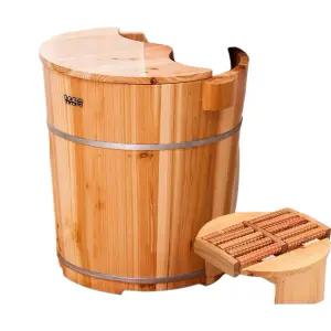편백나무 족욕통 히노끼 원목 발찜질 족탕 아로마 대야