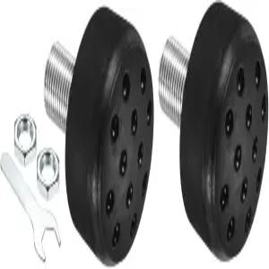 MMETITY 롤러 스케이트 스토퍼 구멍이 있는 스톱이 고무 브레이크 블록 조절 토 가능 볼트로