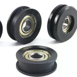 U-홈 나일론 원형 풀리 볼 베어링 휠, 문 및 창문용, 샤워 풀리, 서랍 슬라이딩 도어 직경 23-43mm