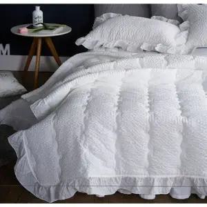 TBZ 프릴퓨어 리플 아사 여름 이불패드 세트 SS 화이트