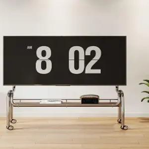 스테인리스 이동식 티비거치대 훅 미니멀 이동형 리스스틸 120 35x120 크리스탈