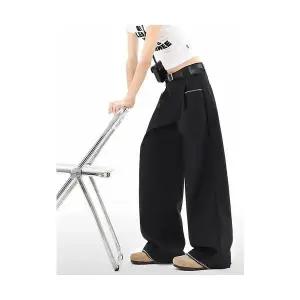 남친 바지 빈티지 캐주얼 슬림핏 슬리퍼 패피1