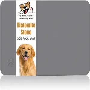 도그앤캣용 최신 규조류 돌 반려동물 사료 물용 매트 다크 퀵 빠르게 스퀘어 및 고흡수성 미끄럼 그레이