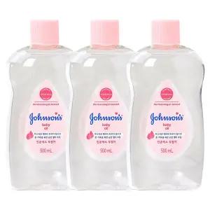 존슨즈베이비 존슨즈 베이비 레귤러 오일 500ml 3개 바디오일 베이비오일