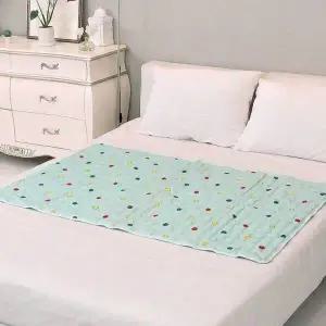 [sleep care][슬립케어] 냉감 쿨매트 민트땡땡이 침대용 더블+베개 90x140 여름매트 숙면 등허리 얼음패드