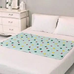 [sleep care][슬립케어] 냉감 쿨매트 민트도형 침대용 더블+베개 90x140 여름매트 숙면 등허리 얼음패드