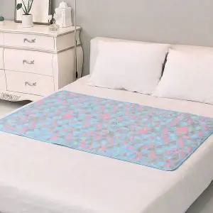 [sleep care][슬립케어] 냉감 쿨매트 북유럽 트라이앵글 침대용 더블+베개 90x140 여름매트 숙면 얼음패드