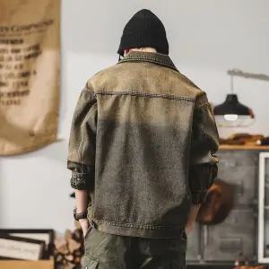 청 남친 빈티지 재킷 사이버펑크 워싱 코트 미래 청자켓 녹 카고 봄가을 원픽3