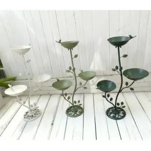 정원 주철 베이스 3 플레이트 새 모이통 야외 기둥형 장식 심쿵직구