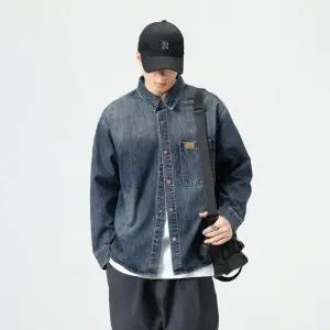 남사친 데님 빈티지 캐주얼 청자켓 카고 셔츠 봄가을 코트 원픽3