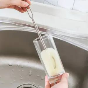 자취생 필수템 스텐 병솔 텀블러 젖병 세척솔 스펀지 물병 수세미 컵 브러쉬