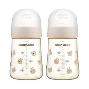 순수아 트윈팩 PPSU 젖병 240ml 노꼭지