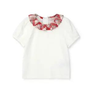 [페리미츠] P2421T176(레드체크주름티셔츠) [P003794462]