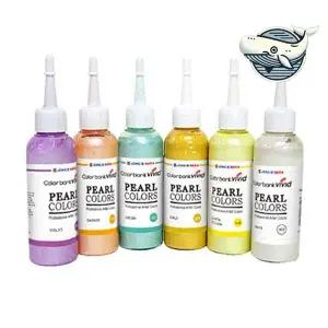 깜찍한 펄 컬러 100ml 취미 미술 점토 포스터물감 한국화물감 펄물감