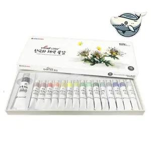 한국화 채색물감 16색 동양화 취미 미술용품 석고방향제물감