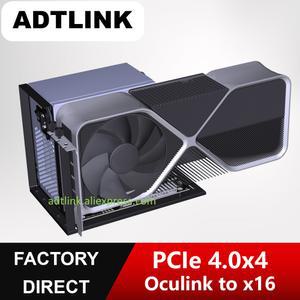 ADTLINK OcuLink SFF8611/SFF8612 - PCIE 4.0 x16 GPU 어댑터 eGPU (NUC / ITX STX 노트북 PC Gen4 FFC 풀 스피드 저손실)