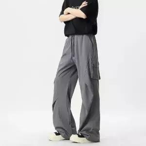 남친 팬츠 캐주얼 쿨링 포켓 면바지 통 패피1