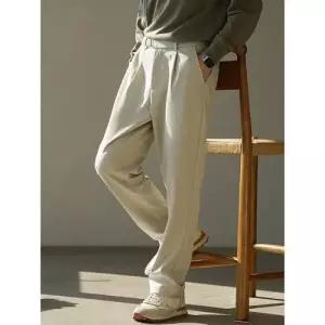 남친 바지 가을 캐주얼 손질하기 면바지 쉬운 정장 스트레이트 밴딩 패피3