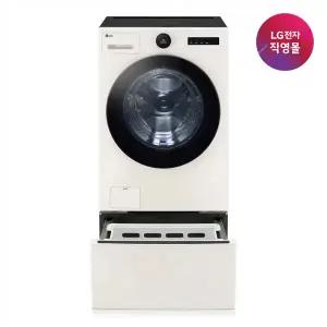 [롯데백화점]LG전자 [LG전자 직영] LG 트롬 드럼세탁기+수납장 세트 FX25EAR+FP7E