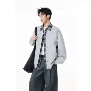 남사친 투피스 가짜 맨투맨 봄가을 칼라 가디건 체크 후드 커플 원픽3