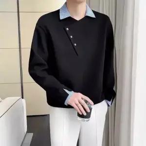 남친 페이크 투피스 봄가을 맨투맨 칼라 체크 원픽3