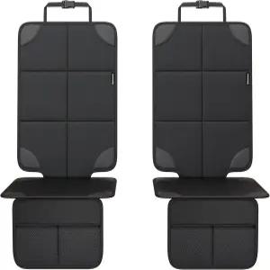 맞춤형 지퍼 보관 가방이 포함된 토토코쿤 카시트 프로텍터 2팩 - 가장 두꺼운 패딩 시트 쿠션 매트 600D