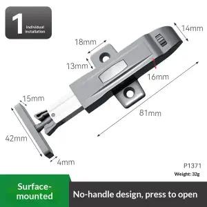 호환  조절 댐퍼로 잠금 장치가 없는 테라스용 부드러운 자동 닫힘 도어 개방 손잡이가 없는 봄빈 버퍼 푸