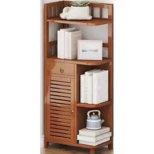 코너 수납장 책장 구석 선반 모서리 틈새 거실 진열장 4단