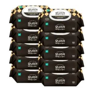 모나리자 내추럴 플러스 물티슈 캡형 100매x8팩