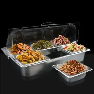 미니 반찬 냉장고 테이블 투명 진열대 셀프바 토핑 가게