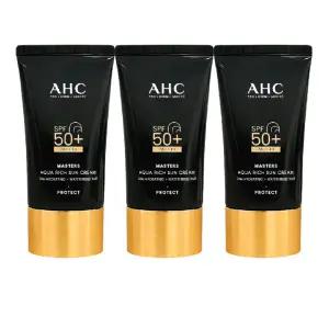 AHC 대용량 마스터즈 아쿠아 리치 선크림 60ml 3개