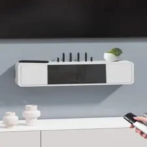 셋톱박스 거치대 무타공 공유기 정리함 벽걸이 브라켓