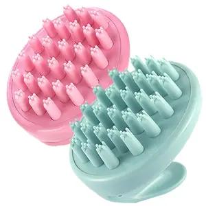 1+1 샴푸 헤어 머리 클렌징 마사지 두피 실리콘 브러쉬 브러시