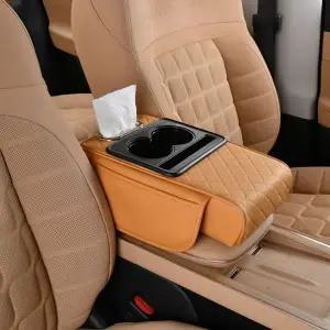 [하프클럽/]박스 차량팔걸이쿠션 차량용 보관함 컵홀더
