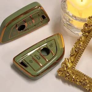 [하프클럽/]B타입 그린 테두리 키케이스 골드 커버 키 BMW