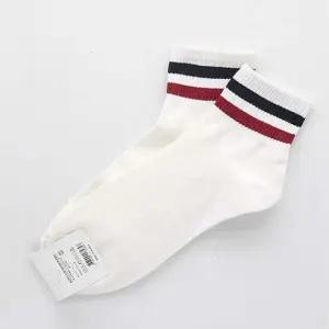 남자 투라인 패션양말 흰빨 3켤레 양말 패션