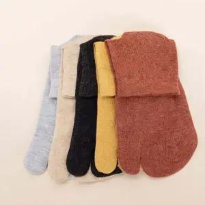 족발양말 여성 중목 엄지 발가락 패션 양말 X2개 타비 삭스