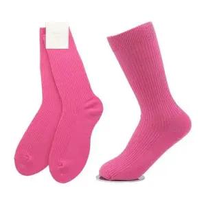 여성양말 국내산 여성용 골지 컬러 장목양말 체리핑크 5켤레