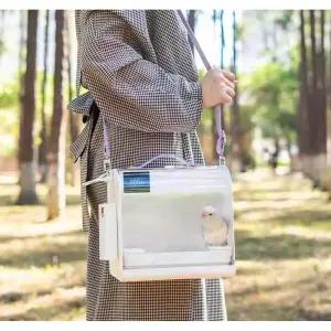 앵무새 이동장 휴대용 저소음 충전식 케이지 파충류 외출 육추기