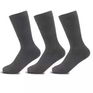 남성 가는 골지 빅사이즈 장목 양말 애쉬브라운 3켤레 280-330mm