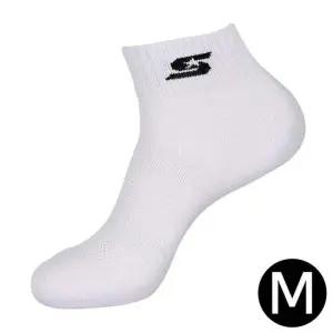 스포츠양말 (단목) (화이트 블랙) (M)