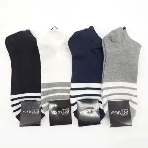 남성 패션양말 발목양말 뒤포인트 스니커즈 4켤레묶음